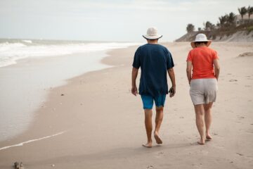 retraité plage